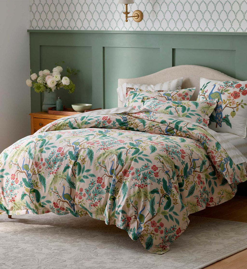 Sateen Duvet Cover - Peacock Blush
