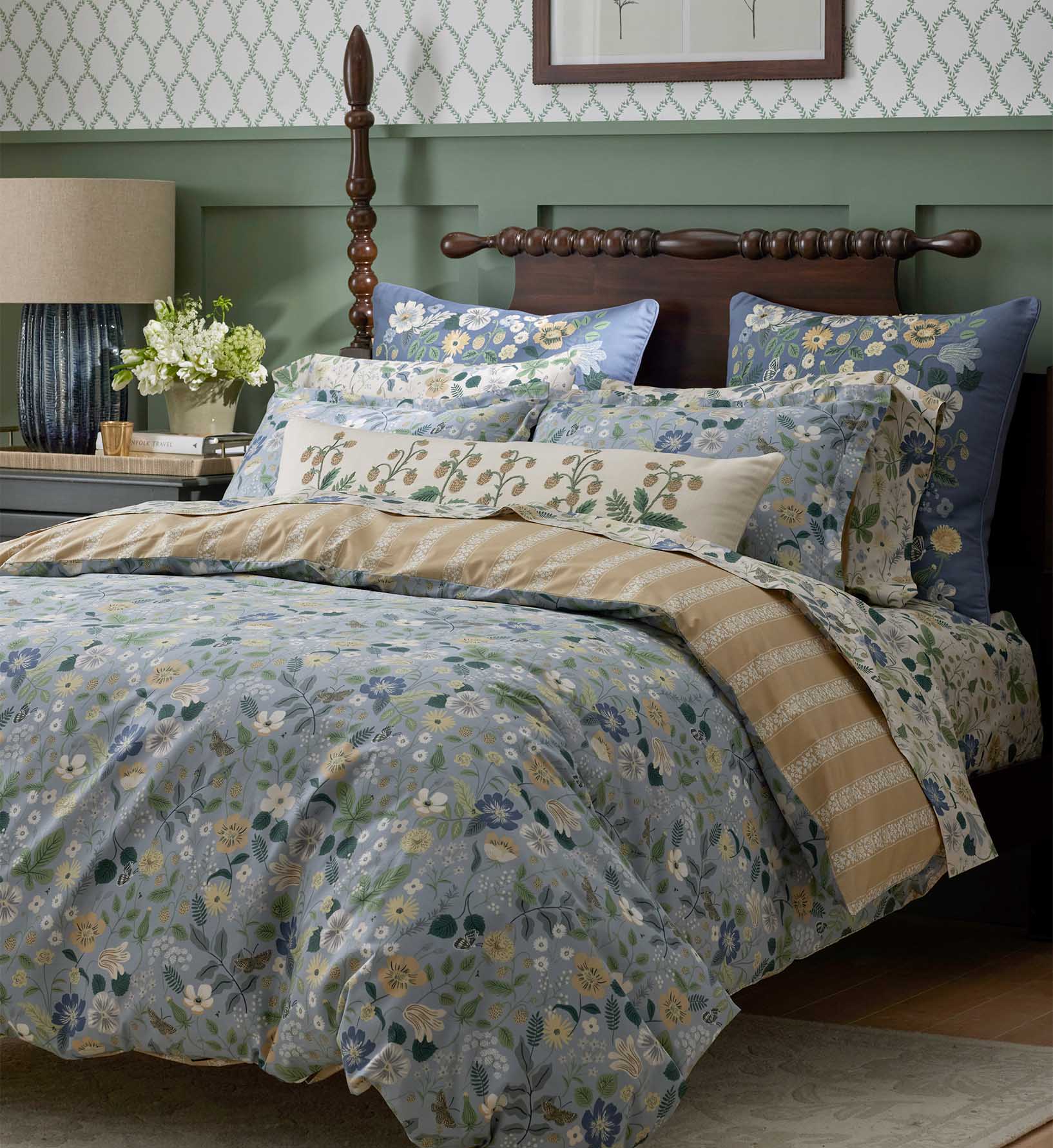 Percale Sham - Strawberry Fields Slate